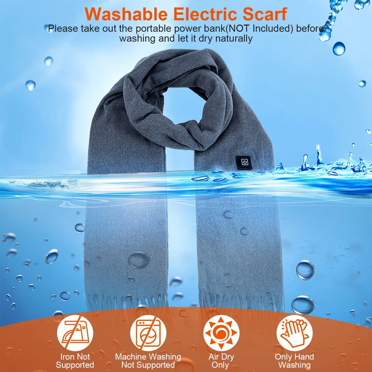 Heated Scarf Pro™ – USB Electric Heated Scarf with 3 Heat Settings & Ultra-Soft Fabric