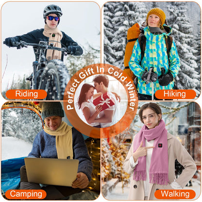 Heated Scarf Pro™ – USB Electric Heated Scarf with 3 Heat Settings & Ultra-Soft Fabric